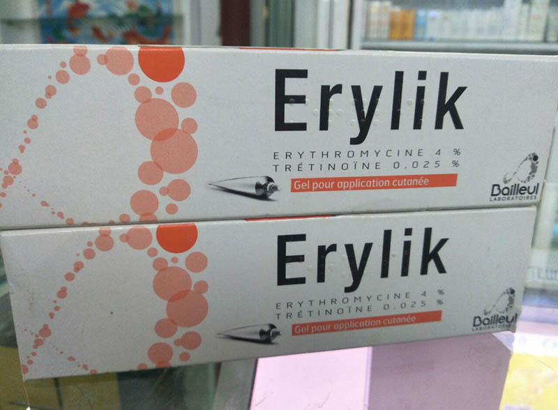 Kem trị mụn Erylik có thể gây ra phản ứng trên da